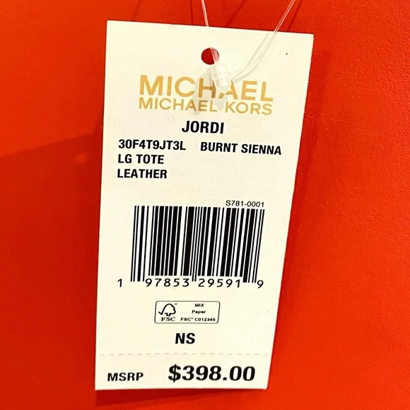 Michael Kors Vibrant Orange Tote - Picture 9 of 9